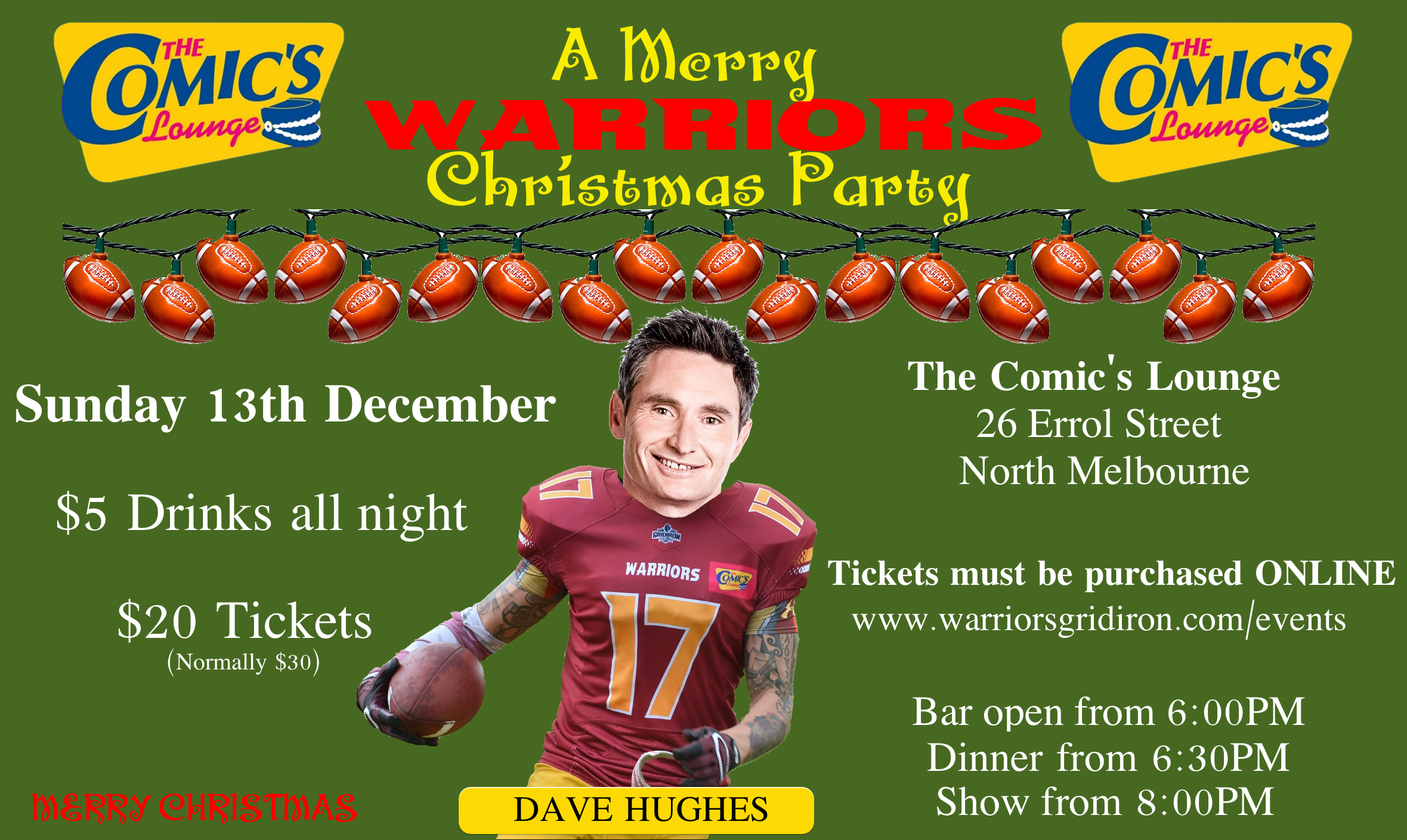 Warriors Christmas Party Promo